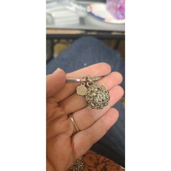 Trina Turk rhinestone round ball Bangle Bracelet bangle signed - Picture 5 of 6